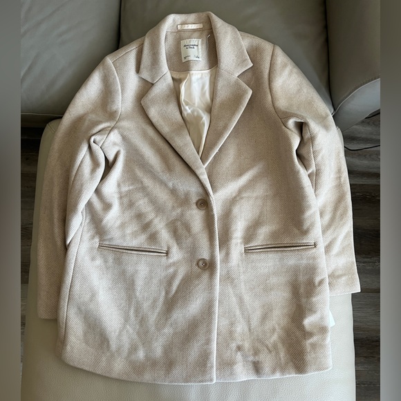 Abercrombie & Fitch Women’s Heavy Wool Blended Blazer Coat - Size L - Picture 2 of 8